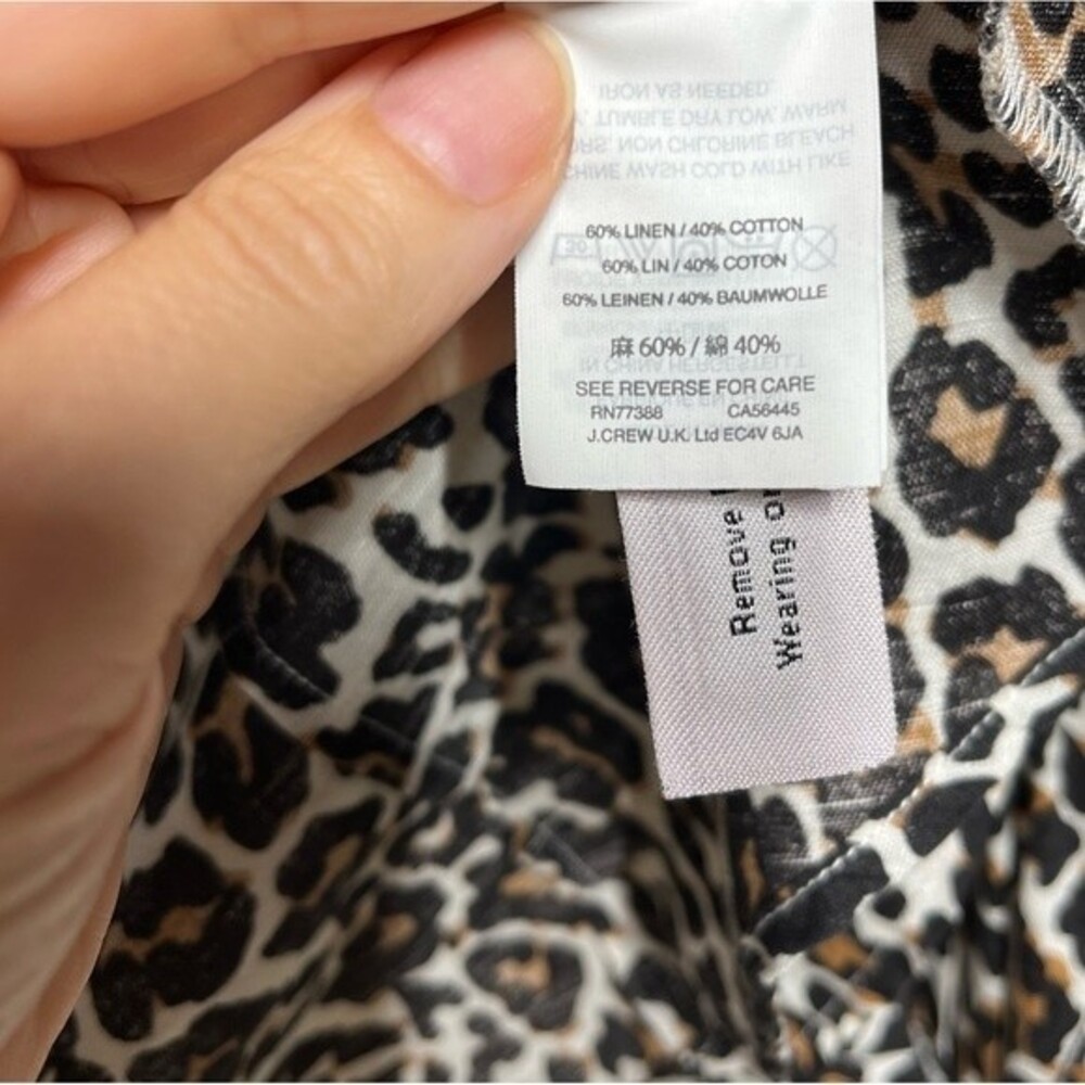 J. Crew Slim Perfect Shirt in Leopard Print 4 - Picture 6 of 11